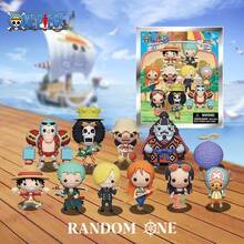TOEI ANIMATION 1PC One Piece Officially Licensed Blind Box 3D Cartoon Anime Characters Luffy RoronoaZoro Nami And Other Characters Mystery Bulk Surprise Doll Keychain Random Character Image Fashion Collectible Key Ring Car Keys Backpack Hanging Creative Room Decorations Christmas Halloween Birthday Gifts For Family And Friends - Multicolor - View 2