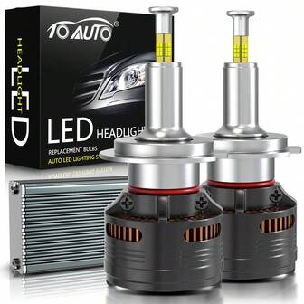  TOAUTO 2 件 H7 LED CANBUS 360 适用于投影仪镜头 120W 40000LM H11 H1 H4 LED 大灯泡 HB3 9005 HB4 9006 LED 雾灯 6000K
