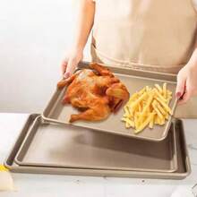 17英寸烤盘套装，不粘金色烤盘，适用于烤箱，可用作饼干烤盘、蛋糕烤盘、面包烤盘、玛芬烤盘、披萨烤盘、果冻卷烤盘 - 万圣节/亡灵节 - 金色 - 查看 4