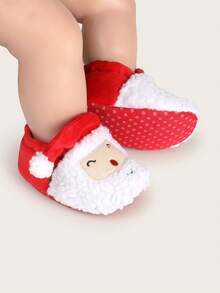 Zapatos de Navidad para bebés niños y niñas de 3-6-9 meses con suela suave y acolchada para caminar, zapatos de Año Nuevo