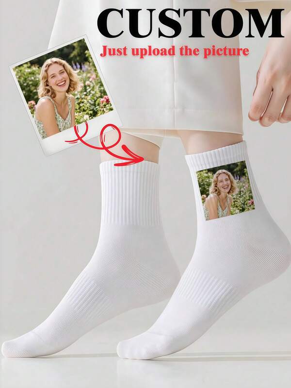 A Pair Of Personalized Custom Socks For Women – Wide Range Of Colors, Photos & Styles Available, Let You Create Unique Presents For Family, Friends & Loved Ones (Truly A Personalized Custom Treasure)