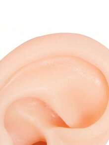 Silicone Ear Model,Nose And Mouth Model, Left And Right Soft Flexible Model Fake Ear Piercing Practice, Silicone Body Parts, Realistic Silicone Ear Mold For Jewelry Display Acupuncture Mannequin Teaching Instruction - Apricot - View 6