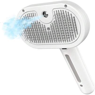 Cepillo Eléctrico para Perro con Atomizador, Autolimpiante Cepillos de Aseo para Gato, Evita los Pelos Voladores y Masajea Limpiamente, Cuidado Portátil de Mascotas para Peinado de Mascotas Masaje y Depilación