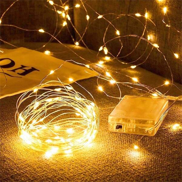 YEYAYU 1 Set di 20/50/100 luci a fata a LED da interni, luci a fata a batteria con filo di rame, adatte per feste, matrimoni, camere da letto, decorazioni per la casa, Ognissanti, Natale