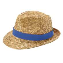 Floso Unisex Adult Pricus Straw Sun Hat (Natural/Royal Blue)