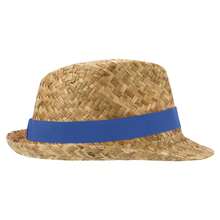 Floso Unisex Adult Pricus Straw Sun Hat (Natural/Royal Blue)
