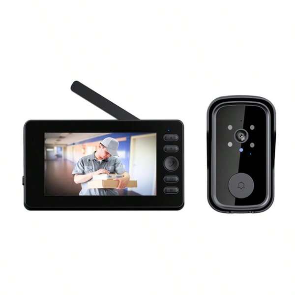 1 Stück kabelloser Smart Video Türklingel mit Zwei-Wege-Audio, Türklingel-Signalton, einfache Installation, Einknopf-Gegensprechanlage, geeignet für Heim, Garten-Überwachung, Diebstahlschutz