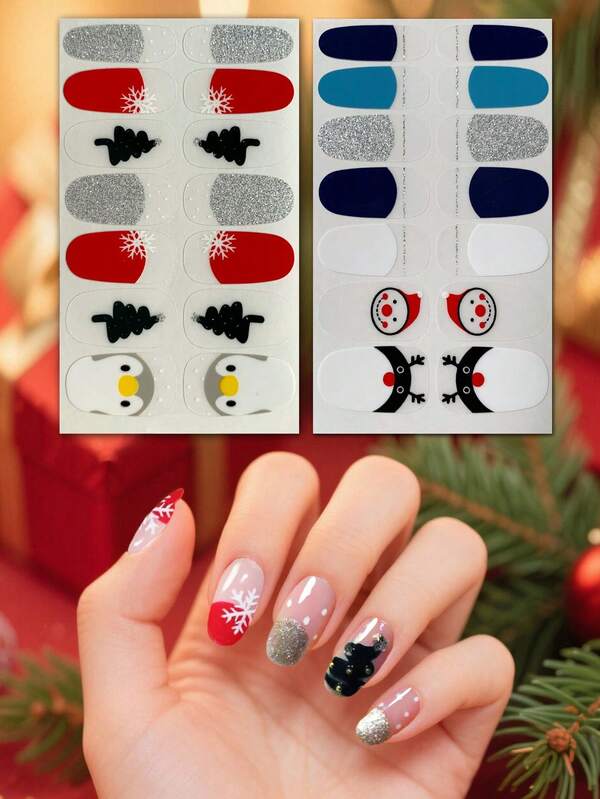 2pcs Nail Stickers & 1pc Nail File, Anime Girl Nail Art Stickers Full Nail Wraps, Self-Adhesive Nail Decals, DIY Nail Art Decorations For Women And Girls