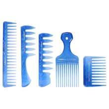 5-Piece Men's Styling Comb Set Barber Textured Comb Vintage Hair Brush PP Plastic Haircare Accessories