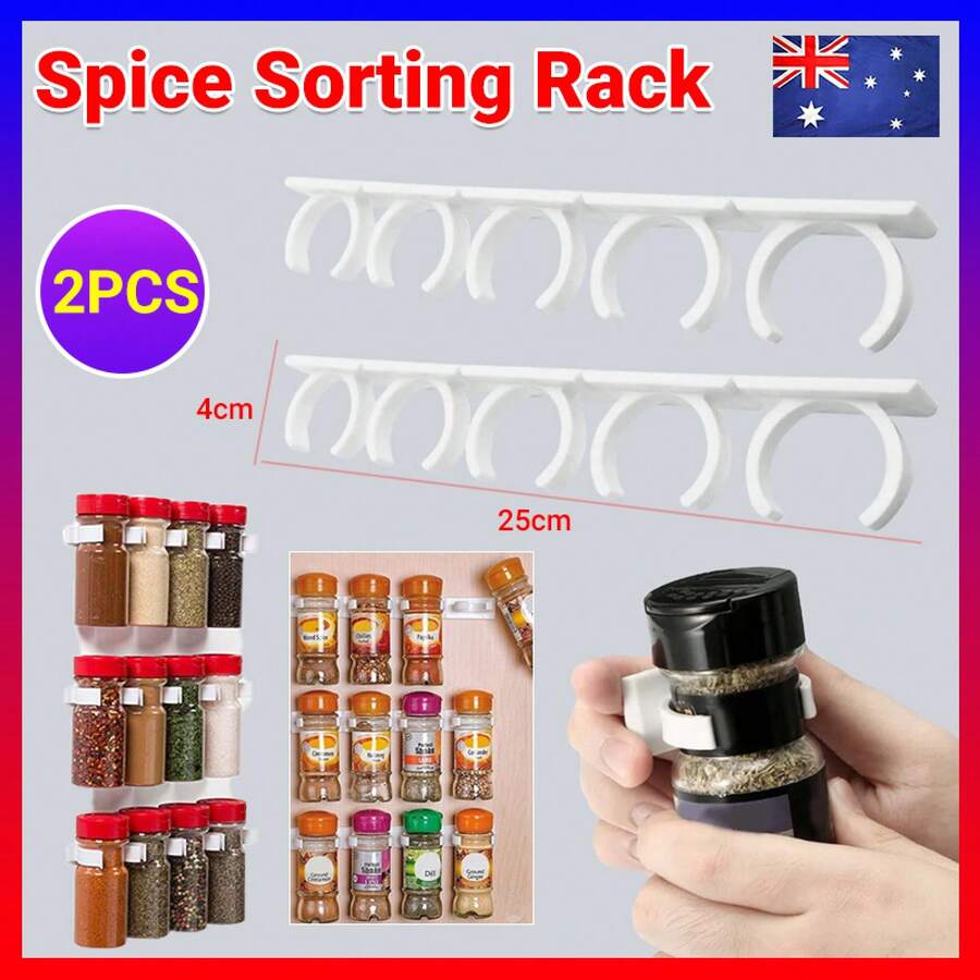 Aimall Spice Clips 2 Spice Clip Holder Organizer - Pantry And Cabinet ...