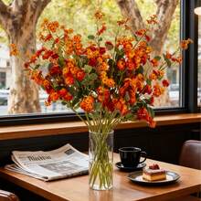 1/3/80 pezzi Fiori artificiali - Rose di seta, piante finte, decorazione per casa, sala da pranzo, soggiorno, giardino esterno, regali per la festa della mamma, regali di compleanno, regali per la stagione di laurea, matrimonio, arte di inserire fiori, accessori per fotografia, autunno, primavera, vaso, parete di fiori, corona di fiori, profumo da sposa, decorazione matrimonio, materiali per corona di fiori fai-da-te, materiali per decorazione festa di compleanno, accessori per decorazione della casa, San Valentino. - Arancia Bruciata - Visualizzare 1