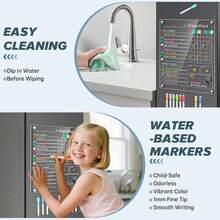 Acrylic Magnetic Chore Chart For Kids, 9.5&#34;X12&#34; Behavior Reward Responsibility Chart For Kids\/Teens\/Adults Chore Chart For Multiple Kids, Reusable Chore Checklist &Amp; Responsibility Tracker (1 Pack)