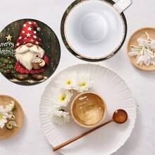 2pcs/4pcs/6pcs Elf Pattern Printed Silica Gel Placemats, Christmas Decor & Gift, Suitable For Dining Table, Coffee Bar, All Seasons, Washable Tabletop Mats, Room Decor, Coasters, Draining Mats, Kitchen Dining Mats, Indoor/Outdoor Party Decorations, Home Decor, Ideal Gift