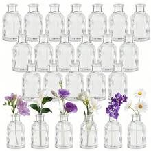 3/6/12 pezzi Vasi mini trasparenti, per decorazione di matrimoni e feste, vasi sciolti da 50ml, bottiglie diffusore, decorazione da tavolo, adatti per decorazione di negozi di fiori in stile bohémien moderno - Multicolore - Visualizzare 2