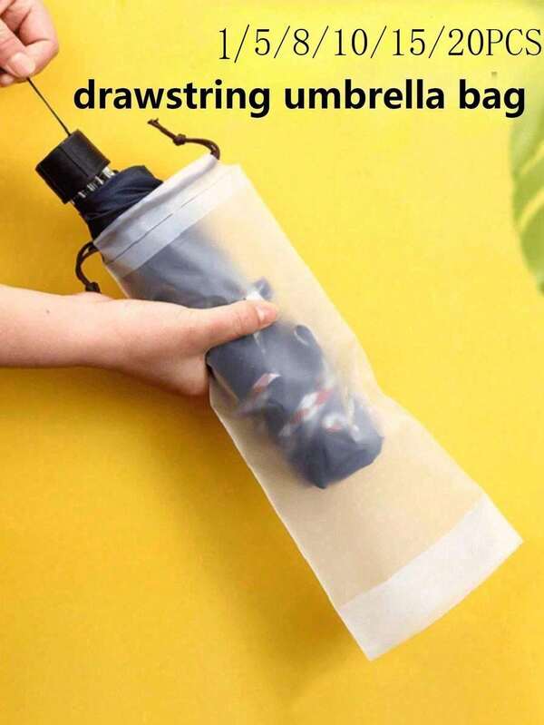 Waterproof Drawstring Umbrella Bag Reusable Portable Storage Bag Keeps Floors Dry Lightweight Foldable Storage Umbrella Bag Transparent Umbrella Storage Bag 5 Portable Umbrella Storage Bags, Multifunctional Storage Bag Waterproof Storage Bag With Drawstring Closure, Essential For Travel And Daily Commuting
