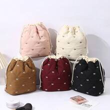 1 قطعة سلة تخزين مبطنة بنمط المربعات الصغيرة، سعة كبيرة مع سحاب، سلة تخزين متعددة الاستخدامات. سلة تخزين لفوضى المكتب، سلة تخزين أحمر الشفاه وفرش المكياج ومستحضرات العناية بالبشرة، ديكور المكتب، صندوق تخزين المكياج، حقيبة صحية، محفظة صغيرة، سلة تخزين سفر كبيرة السعة - متعدد الألوان - مشاهدة 5