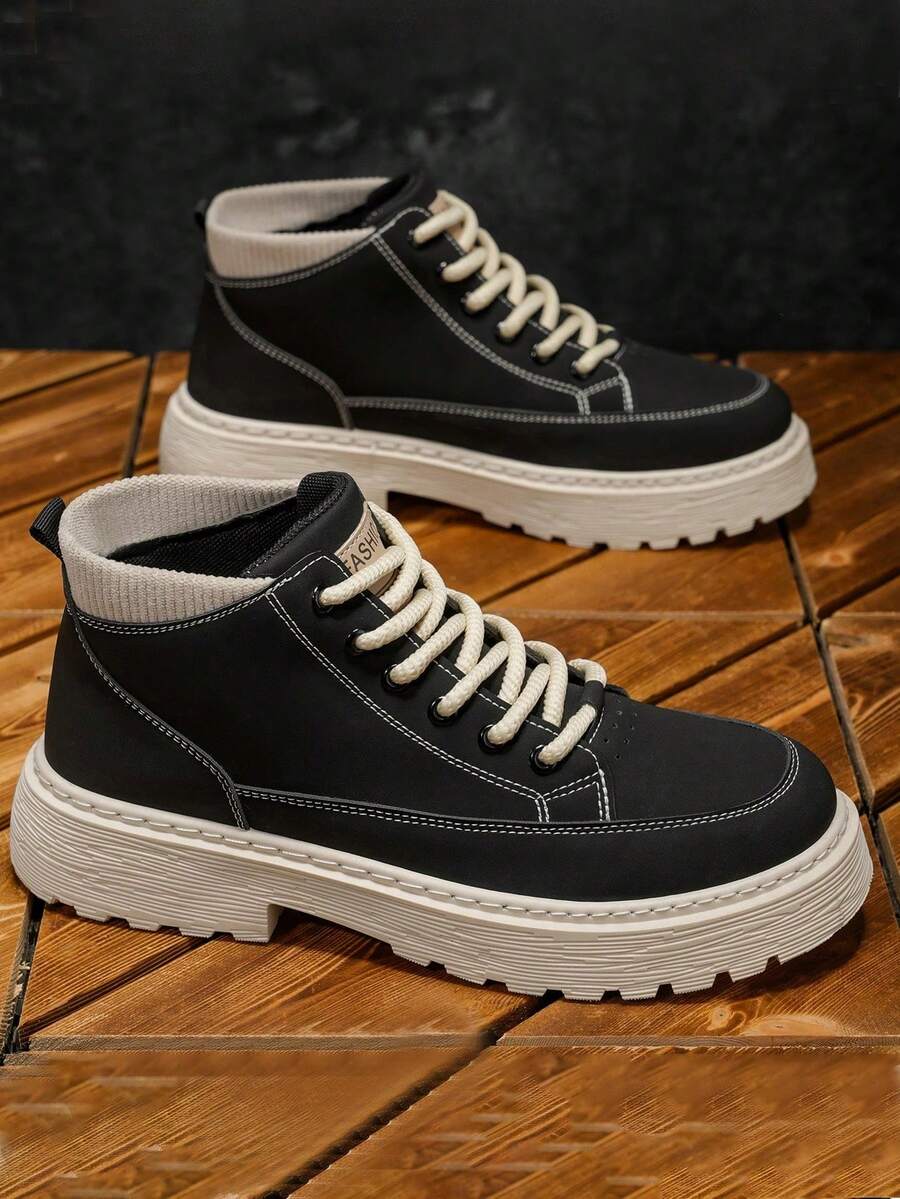 أحذية رياضية للتزلج على الطراز البسيط للرجال، للخارج والرياضة