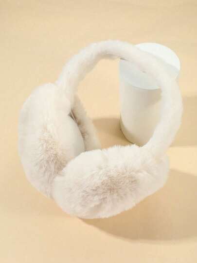 1pc Unisex Foldable Classic Plush Ear Muffs, Warm For Autumn/Winter