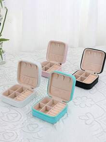 1 hộp đựng trang sức du lịch, hộp đựng trang sức tiện lợi, hộp trưng bày trang sức, hộp đựng trang sức bằng da PU, hộp đựng trang sức, phụ kiện lưu trữ khi đi du lịch, hộp đựng mỹ phẩm, thích hợp để đựng nhẫn, hoa tai, vòng cổ, vòng tay, v.v., đồ dùng thiết yếu khi đi du lịch, quà tặng cho phụ nữ, quà tặng ngày lễ. - Hộp nữ trang - Xem 10