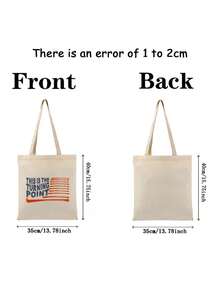1 Pc This Is The Turning Point Quote Pattern Tote Bag Shoulder Bag For Travel Daily Commute Women's Shopping Bag, Best Gift For Her,  Folding Shoulder Bag Summer Beach Holiday Bag Travel Gift For Man Woman