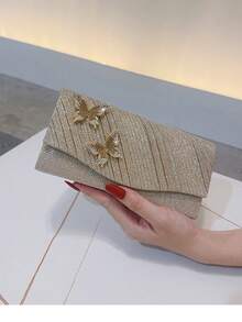 New Butterfly Envelope Clutch Bag, High-End Handbag For Banquet, Wedding, Party, Princess Style, Rhinestone Decor, Versatile Shoulder/Crossbody Bag