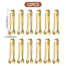 1/6/12/24pcs Sugar Tongs,Stainless Steel Food/Sugar Tongs,Kitchen Cooking Clip,Candy Dessert Clip,Stainless Steel Ice Tongs,Stainless Steel Small Tongs, Serving Tongs, Suitable For Salads, Desserts, Sandwiches, BBQ, Cookie,Fruits, Sugar,Appetizers, Tea And Coffee Parties, Bars,Gatherings,Ideal For Halloween, Christmas, Thanksgiving, Harvest Festival, Autumn Decorations,Christmas Gifts