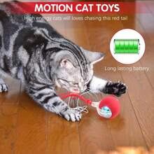 Pelota Interactiva para Gatos y Perros con Giro Automático 360 ° , Juguete Inteligente Que Rueda Solo con Sensor Táctil, Recargable USB, Ideal para Mascotas de Todas Las Edades y Razas - 1 - Ver 2