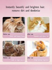 1/3 Bottle Pet Grooming Spray, Fragrant Essential Oil Essence, Portable, Suitable For Cats & Dogs, Deodorizes, Soothes Itchiness, Leaves Fur Soft & Fragrant, Pet Shampoo & Conditioner - Multicolor - View 3