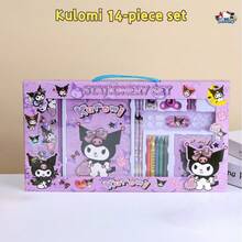 Sanrio 6/8/14 件套 Hello Kitty 卡通尺、卷笔刀、橡皮、笔记本套装，创意绘画办公用品，文具礼品套装，非常适合办公使用、派对礼品和收藏 - 英文书写派对笔记本 | 三丽鸥笔记本 | 耐用封面，非常适合作为赠品、2026 年新年礼物、毕业礼物或返校季礼物。