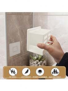 1 pieza Estantería de almacenamiento multifuncional para baño y cocina, montada en la pared sin necesidad de taladrar