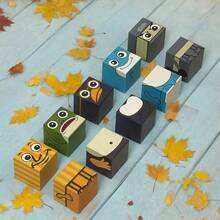 14 件意大利 Brainrot Tung Tung Sahur 木制磁性积木套装，感官建筑玩具套装，独特的生日礼物，万圣节/圣诞节礼物，适合 3 岁以上儿童和青少年 - 彩色 - 查看 8