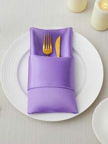 6pcs Silky Soft Napkins, Modern Polyester Satin Square Tablecloth Suitable For Wedding, Party, Graduation Decoration