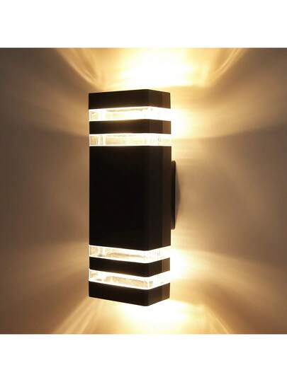 CANMEIJIA 1pc E27 Wand Lamp, LED Light, Outdoor Waterproof IP65, Indoor Base, Includes Warm Wit Bulb, Can Other Bulbs As Needed, Applicable Outdoor, Patio, Garage, Entrance, Garden, Yard, Round Square view 11