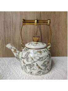 1pc Vintage Enamel Drip Coffee Pot, Household Teapot, Cold Water Pot, Oil Pot, Tea Pot, Milk Tea Pot, Household Manual Drip Coffee Pot, Enamel Water Pot, Heat-Resistant Tea Enamel Pot, Enamel Coffee Pot, Thick Enamel Oil Pot, Retro Restaurant Tea And Water Pot, Milk Tea Pot, Multi-Capacity Teapot 1.5L - Multicolor Teapot - View 13