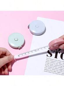1pc SoftTouch Retractable Measuring Tape, 60 Inch Mini Double-Sided Flexible Measuring Tape, Used For Sewing, Tailoring, Weaving, Durable Blades, Portable Body And Fabric Measuring Tools,For Math Class, DIY Projects, Home Office Travel Sewing Craft And Quick Measurements,Planner Accessories,Quilting Supplies(Pink Color) - 150CM - View 7