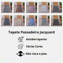 3-Piece Decorative Non-Slip Kitchen Runner Set - 黑與白 - 查看 2