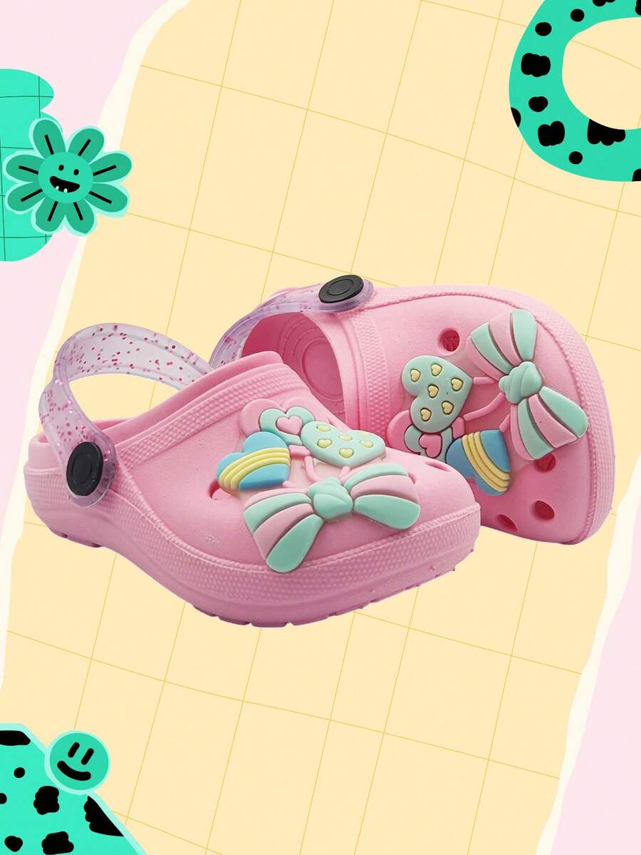 Children's Slippers For Boys And Girls With 3D Capybara Designs - Lazo rosa - Ver 1