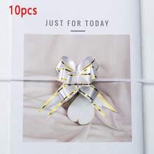 10 bucăți fundă pentru coș cadou, 6 culori (diferență mică de culoare), decorațiuni pentru împachetarea cadourilor de primăvară, fundă împachetată cu aur și panglică, fundă mare pentru împachetarea cadourilor de Paște, nuntă și ziua de naștere