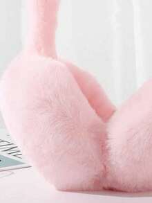 1 件儿童/青少年纯色耳套，防风保暖设计，毛茸茸可爱的耳套，非常柔软舒适，适合日常生活，男女通用，内衬颜色随机