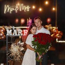 Mr And Mrs 霓虹灯，霓虹灯 LED 背景墙装饰，USB 供电的 Mr And Mrs 霓虹灯，用于婚宴装饰，周年纪念婚礼礼物预订