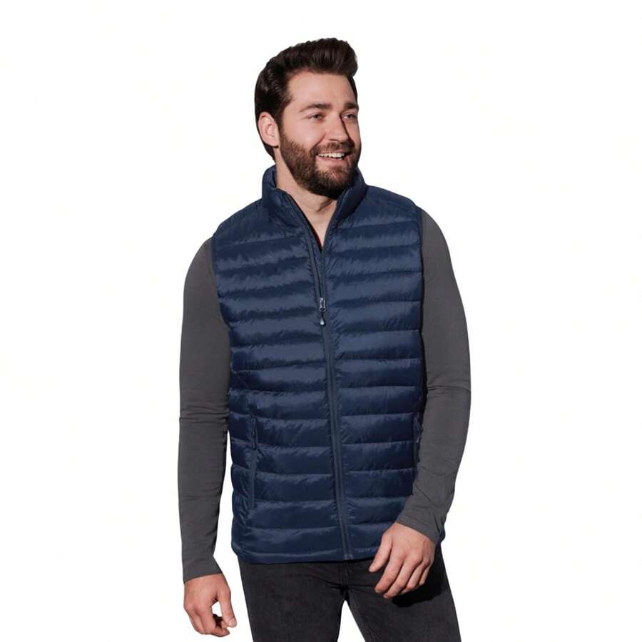Mens Lux Padded Gilet (Midnight Blue) - Blue - View 1