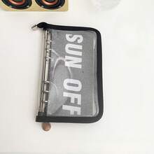 A6/A5 Binder 6 Ring Cover PVC Notebook Shell With Zipper Glitter Loose Leaf Photo Album, Sparkling A6/A5 Budget Binder For Cash Budget System, Journaling, Planner, Random Style/Color, Perfect Gift For Halloween, Christmas, Weddings, Various Other Holidays, Travel Notebook ( Color Style Random )