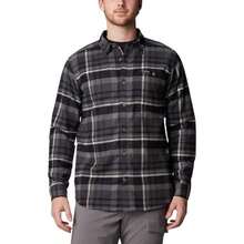 Columbia Pitchstone Heavyweight Flannel II Long Sleeve Shirt - Men's |  | Men Outdoor Hoodies & Sweatshirts - 黑色多格子 - 查看 2