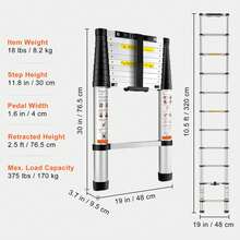 Aluminum Telescopic Ladder With 3.2m Extension, Portable And Multi-Purpose - 3.2 M - View 7
