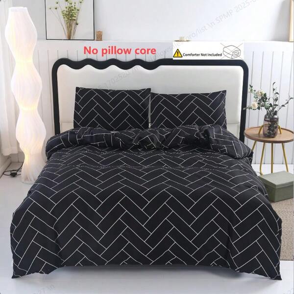 3pcs Wool Printed Duvet Cover Set, 1pc Duvet Cover + 2pcs Pillow Shams, No Bed Sheet, No Filling, Fabric Weight 80g, Soft & Comfortable, Suitable For Bedroom, Hotel, Dormitory