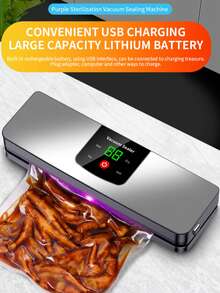 2025 New Model Rechargeable Vacuum Sealer - Portable Automatic Food Fresh-Keeping Vacuum & Sealing Machine For Home & Outdoor Use