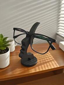 Unique, Artistic Curved Glasses Frame - A Modern, Minimalist Glasses Storage Rack With A Sturdy Base Design That Saves Space. A Stylish Desk/Bedside Decoration And Storage Solution. Durable Plastic Streamlined Design. A Creative Gift For Both Men And Women (Includes Glasses Frame Only, Not Lenses) - Multicolor - View 2