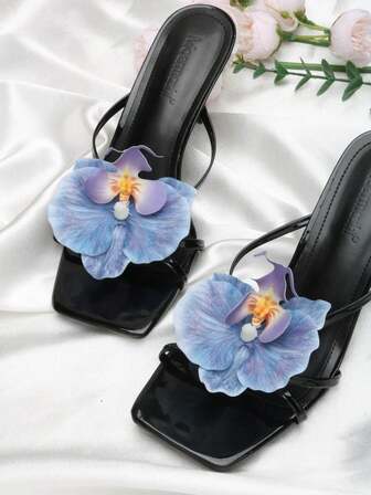 2件套可拆卸DIY鞋饰，时尚优雅鸢尾花装饰，适用于鞋子、包包、手机、高跟鞋、凉鞋、平底鞋、婚鞋、派对鞋、旅行鞋（不含鞋子）