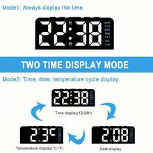 RAF USB Powered LED Digital Electronic Alarm Clock, Multiple Light Colors, 3-Level Brightness Adjustment, Multifunctional Desk Clock With Dual Alarms And Snooze, Suitable For Bedroom, Office And Living Room, No Battery Required - Multicolor - View 10