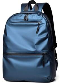 Mochila para portátil de hombre, mochila impermeable, mochila de gran capacidad para viajes de negocios, hasta 14 pulgadas de portátil con múltiples compartimentos - azul - Ver 2